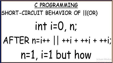 SHORT-CIRCUIT BEHAVIOR OF LOGICAL OR OPERATOR || C BASICS IN COMPETITIVE EXAMS (PART-9)