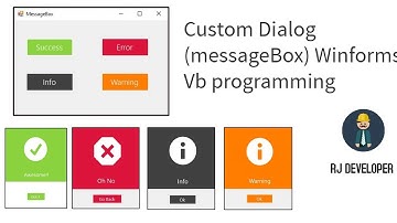 How to Create Custom Dialog (messageBox) Winforms Vb programming
