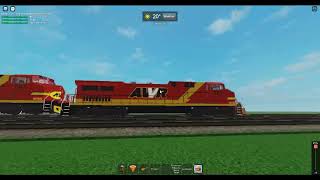 ROBLOX Railfanning at West Bloxy, Robloxian Ville S11E14: AWVR 777 Unstoppable Train with AWVR 1206