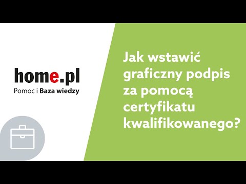 Wideo: Jak Wstawić Pasek Użytkownika Do Podpisu