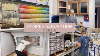 Camper renovation pt.3  (painting and flooring)