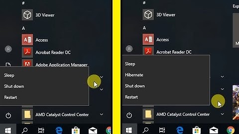 How to get Hibernate Option in Windows 10 Start Menu