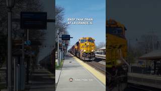 BNSF tank train in La Grange, Illinois on the BNSF Racetrack