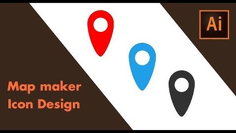 Map marker icon design | Adobe illustrator tutorial