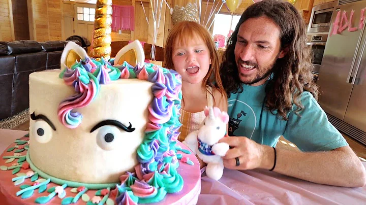 5 YEARS OLD!!  Unicorn Birthday Cake, Hidden Prese...