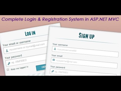 Complete login and registration system in ASP.NET MVC application