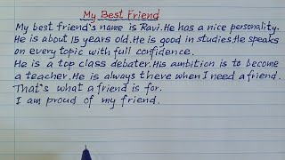 Write an Essay on My Best Friend | A short essay writing in English