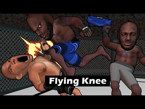Derrick Lewis Flying knee & iconic celebration