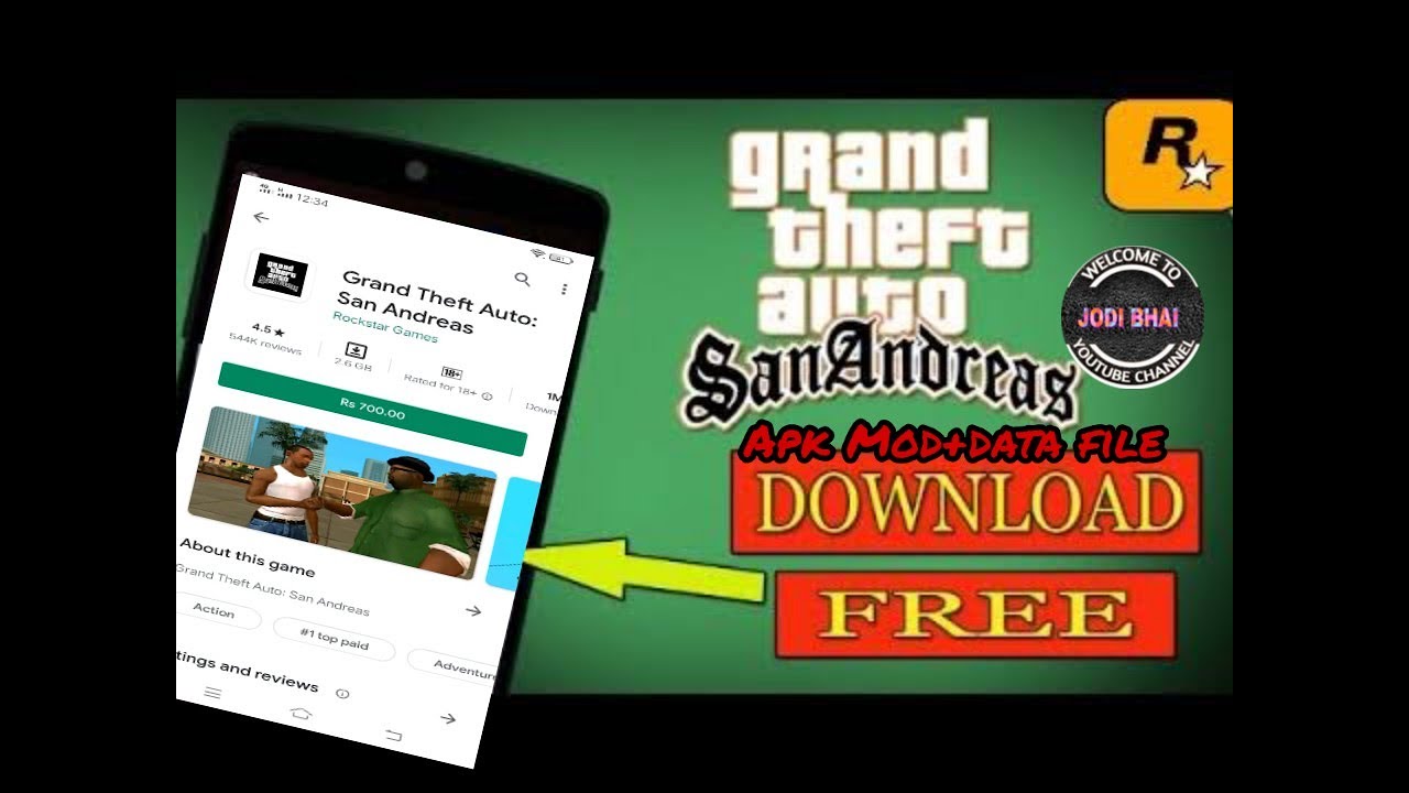 How to Free Download Gta San Andreas Android Apk+data file