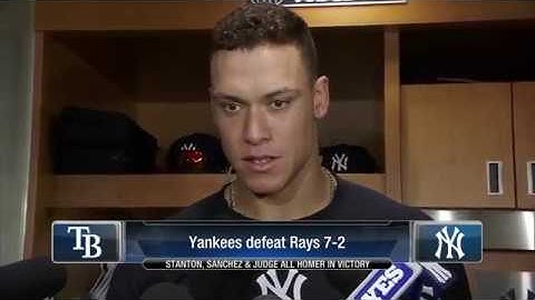 Stanton, Sanchez, and Judge all hit homers in Yankees win
