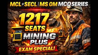 BRAHMASTRA MCQ SERIES | MCL + SECL MS OM | 1217 Seats Target 🎯 | Mining Plus
