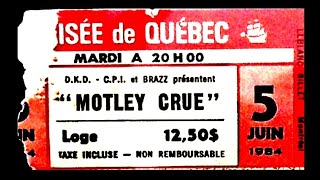Motley Crue - Colisée, Quebec City, OC, Canada, 5 jun 1984 FULL VIDEO LIVE Shout At The Devil Tour