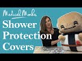 Demo shower protection covers  wound ostomy waterproof  shower shield anchordry  medical monks