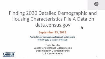Finding 2020 Detailed Demographic and Housing Characteristics File A Data on data.census.gov
