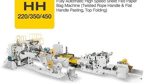 HH Fully Automatic Sheet Fed Paper Shopping Bag Making Machine