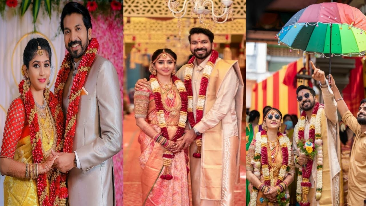 Run Serial Rudhran Wedding Photos With Bride Vidhya | Serial Actor ...