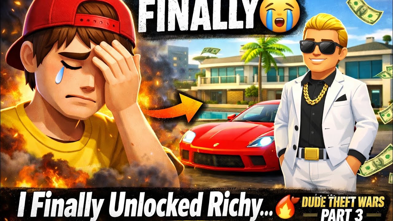 I Finally Unlocked Richy… 😭🔥 | Dude Theft Wars Part 3