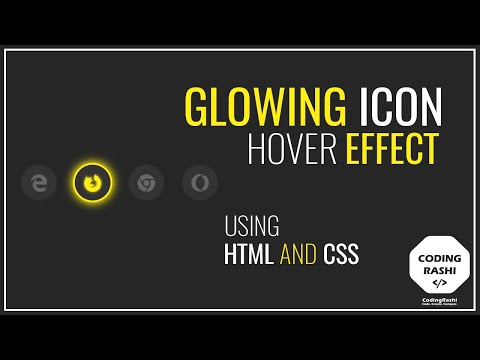 How To Create Glowing Icon Hover Effect Using Html and Css...