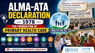 Alma Ata Declaration (1978) on Primary health Care | Principles | Components | Health For All