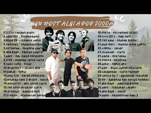 LAGU POP NOSTALGIAAN TAHUN 2000AN class=