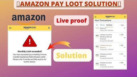 Amazon pay loot upto 5000// Amazon exceeded limit solution transaction limit solution