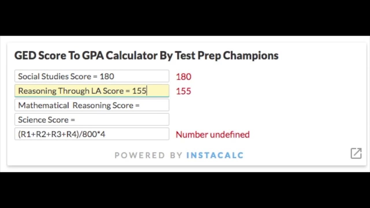 Old Ged Score Conversion Chart