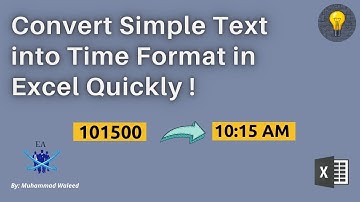 Convert Simple Text into Time Format in Excel Quickly