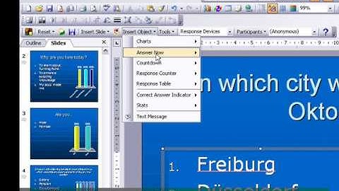 Create a quiz with the TurningPoint Interactive Voting system from Eurosis