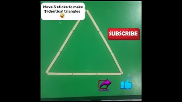Move 3 sticks to make 3 identical triangles  #viral #viralvideo #puzzle #fypシ #fypシ #maths #comedy