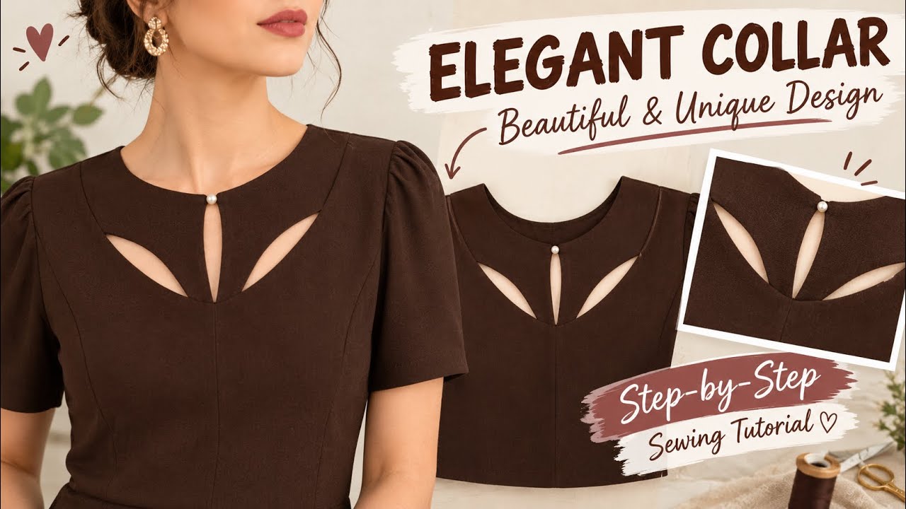 How to Sew an Elegant & Beautiful Collar | Step-by-Step Sewing Tutorial ...