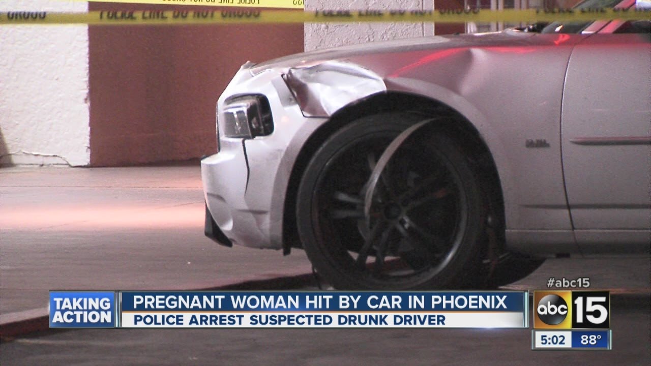 Pregnant woman run over by suspected drunk driver - YouTube