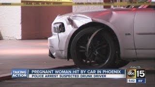 Pregnant woman run over by suspected drunk driver