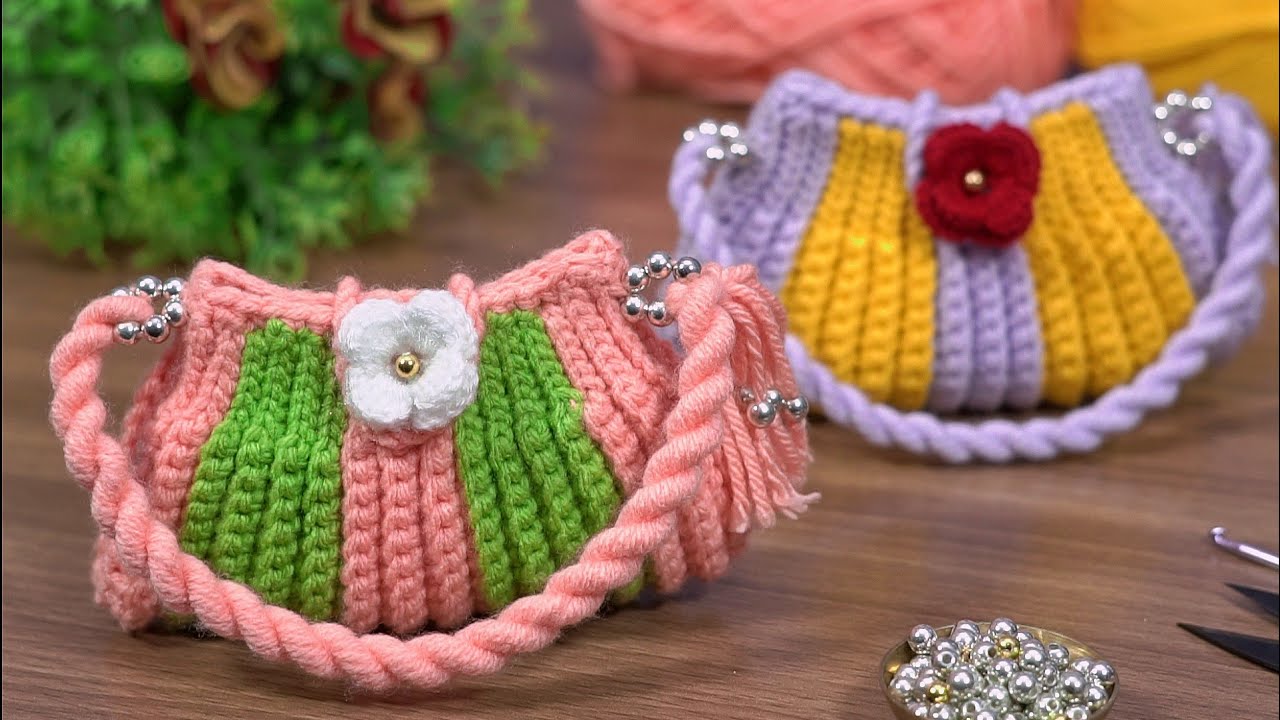 ✨Amazing✨ crochet mini purse/Tunisian knitting/Amazing tığ işi mini çanta/Tunus örgüsü