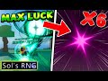 Using 6 max luck 2 potions in starfall in sols rng era 7