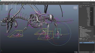 Posing Skeleton dragon (Maya Rig)
