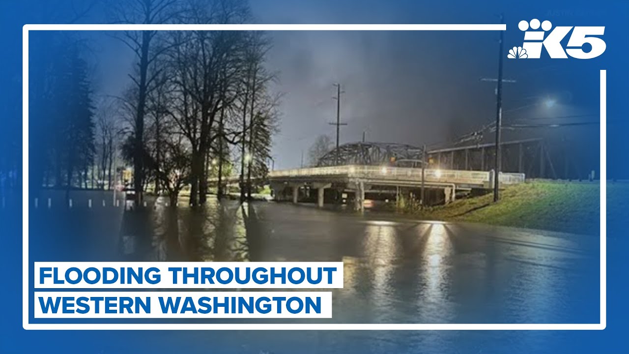 Flooding throughout western Washington - YouTube