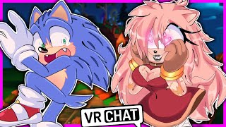 Movie Sonic Meets Crazy Amy In VR CHAT!! (Ft. Modern Sonic)