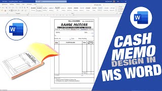 How to Create Invoice Bill Cash Memo in Ms Word || Printable Cash Memo Bill Design in Ms Word
