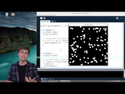 Multiple Bouncing Balls: OOP in Processing, pt. 3 - Computers4Kids
