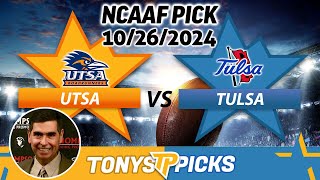UTSA vs. Tulsa Pick 10/26/24 NCAAF Week 9 Predictions