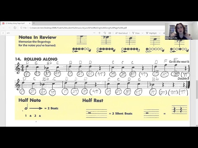 Essential Elements #14 page 6 (Flute Book 1) - YouTube
