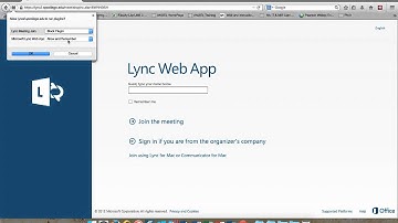Accessing the Lync Meeting Using the Firefox Browser - MAC