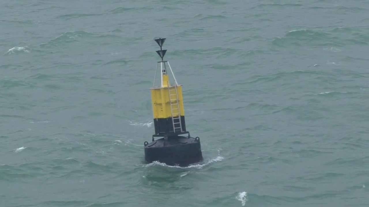 Yellow South Winter Buoy, Y B South Cardinal Plymouth, Devon, England
