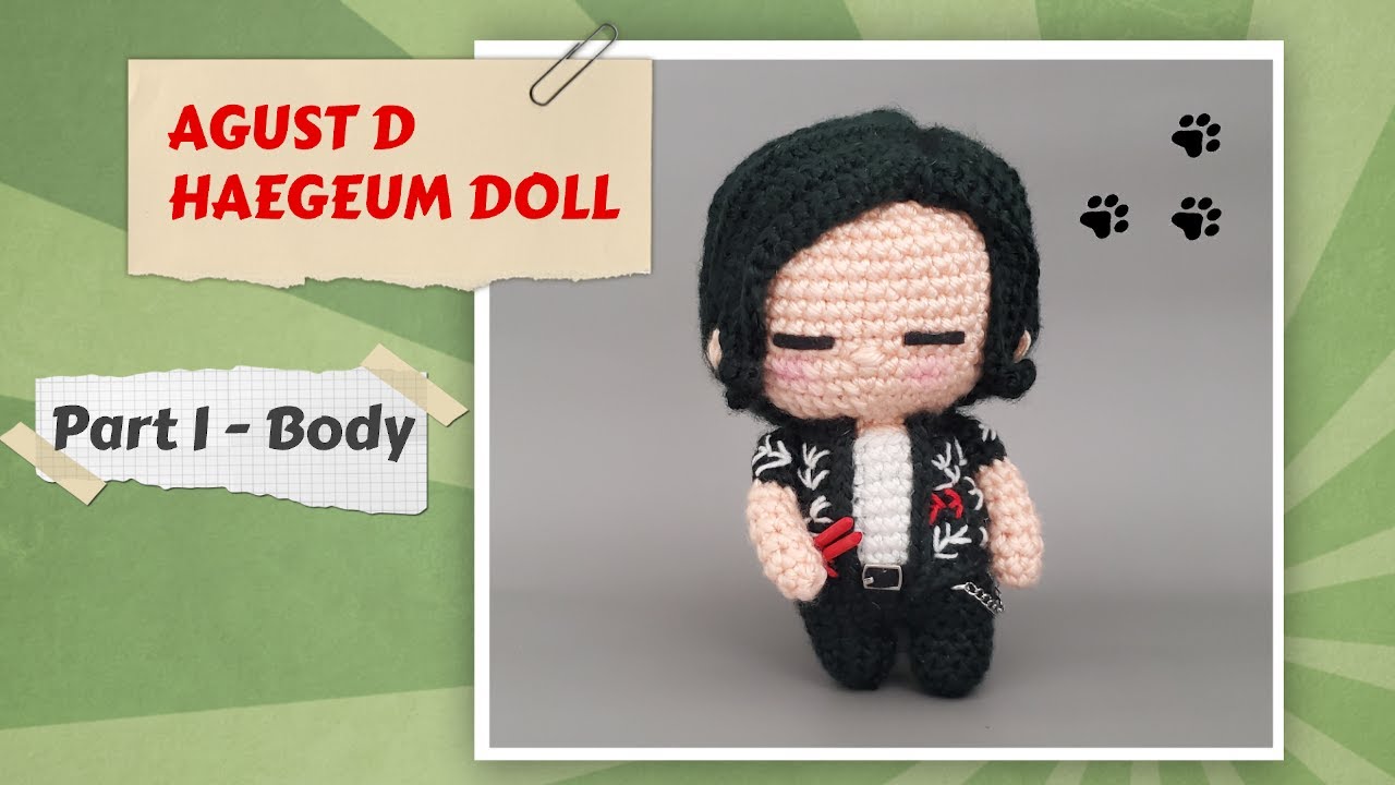 Agust D Haegeum  Crochet Doll Tutorial - Part 1