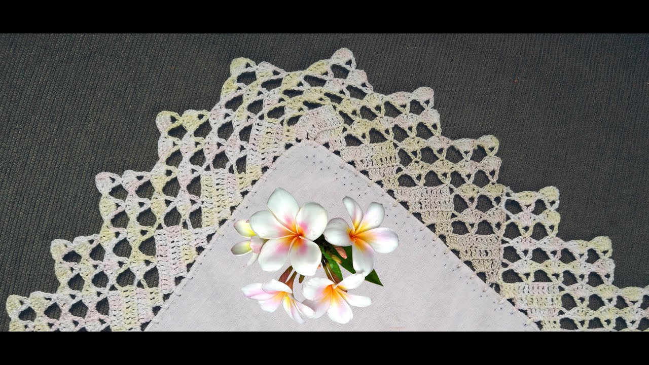 PUNTILLA NUM 434 DE UNA VUELTA PARA SERVILLETAS GRANDES #manualidades #arte #crochet #parati