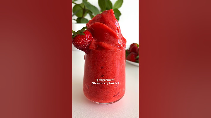 3-ingredient Strawberry Sorbet😍 #healthydessert #easyrecipes #healthyrecipes