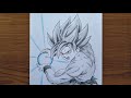 How To Draw Goku Super Saiyan Blue Kamehameha Anime Drawing