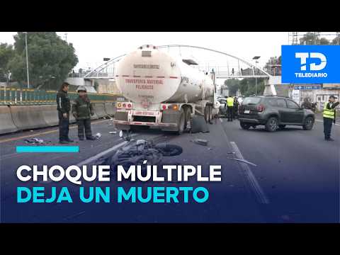 Tanker with brake failure triggers pileup on the Mexico-Pachuca highway; 1 dead and over 10 injured