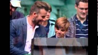 David Beckham effortlessly catches stray ball at Wimbledon