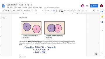Contemporary Math - Or and And Probability